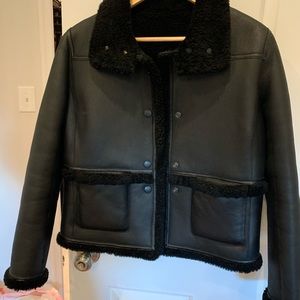 Tory Burch Bomber Shearling and leather